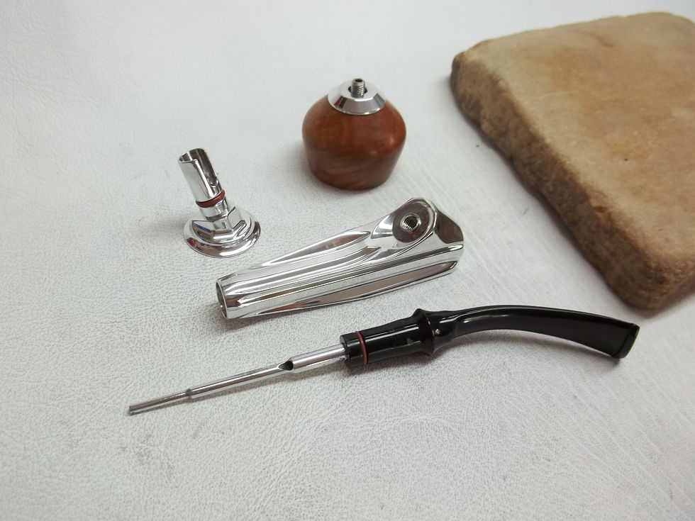 Thumbnail: STANDING KIRSTEN ALUM ESTATE PIPE MADE IN U.S.A . B WITH KIRSTEN BRIAR BOWL