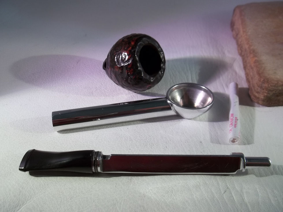Thumbnail: METAL ALUMINUM PIPE STAMPED "QUIET COMRADE" ESTATE PIPE BRIAR BOWL