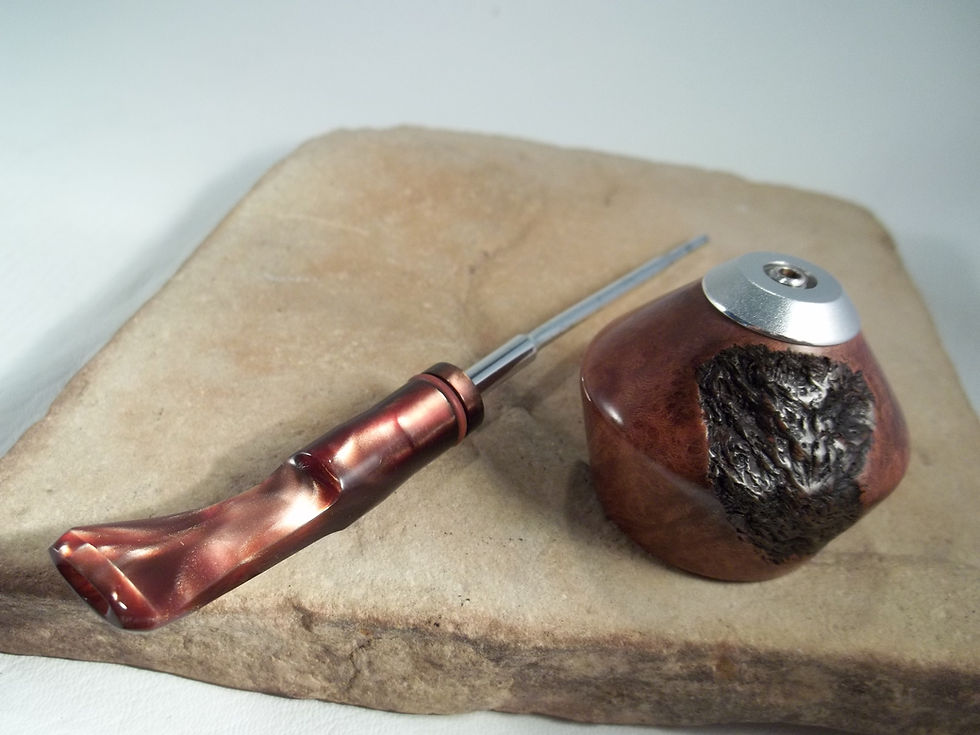 Thumbnail: RESTORED CUSTOM HIGHLIGHTED KIRSTEN C ESTATE PIPE WITH BEAUTIFUL CARVED BOWL