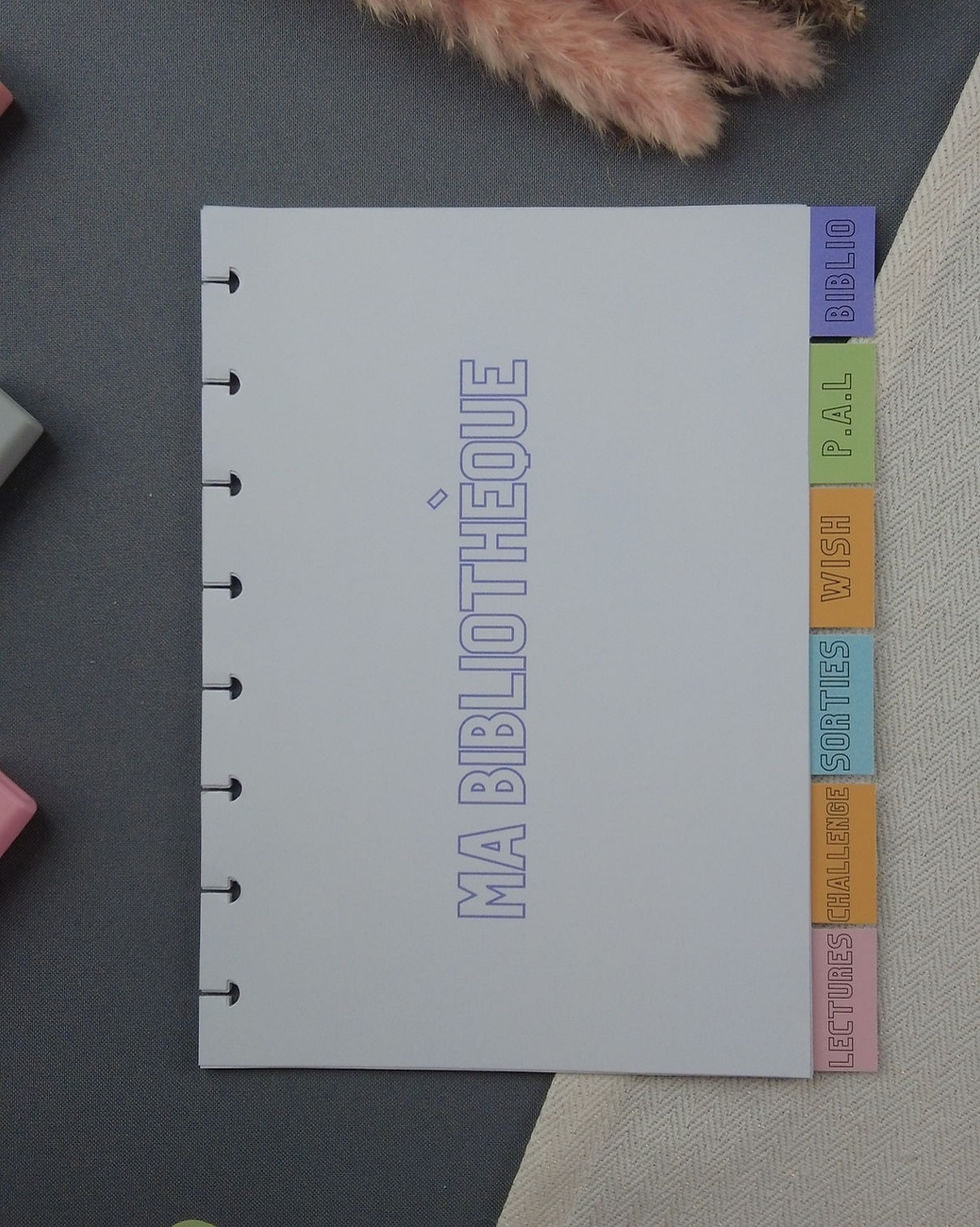 Intercalaires rechargeables pour carnet de lecture A5, bibliothèque