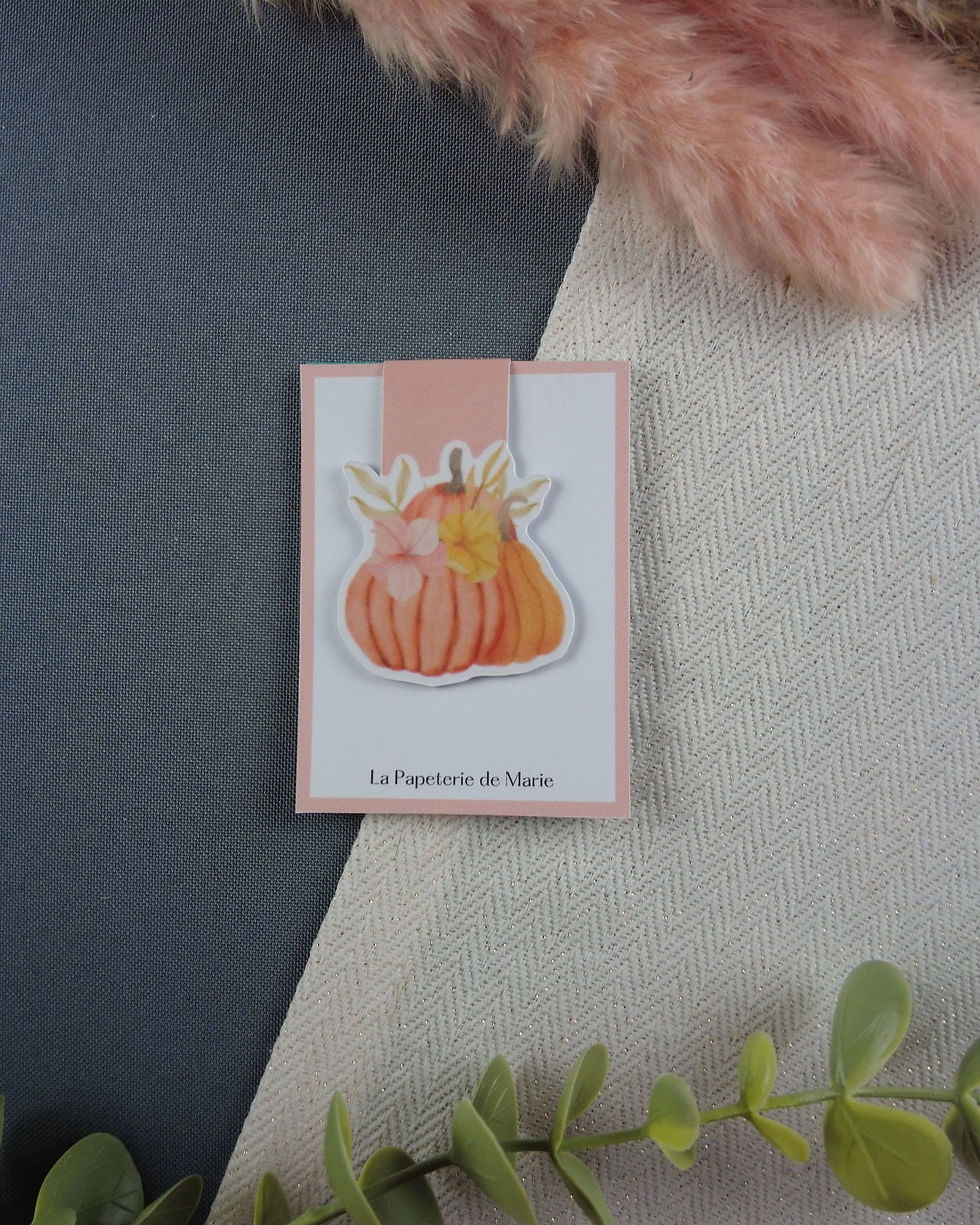 marque page aimanté livres trio citrouille