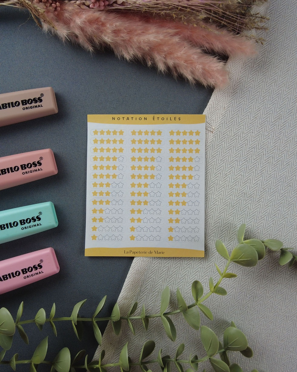 Miniature : planches de stickers etoile 3
