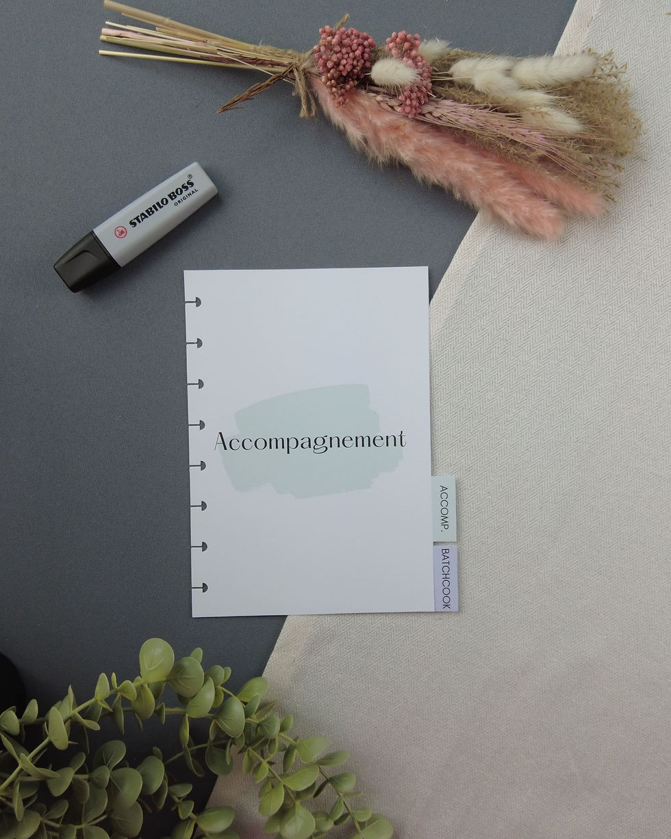 Miniature : Intercalaires rechargeables pour carnet de recettes A5 : accompagnements
