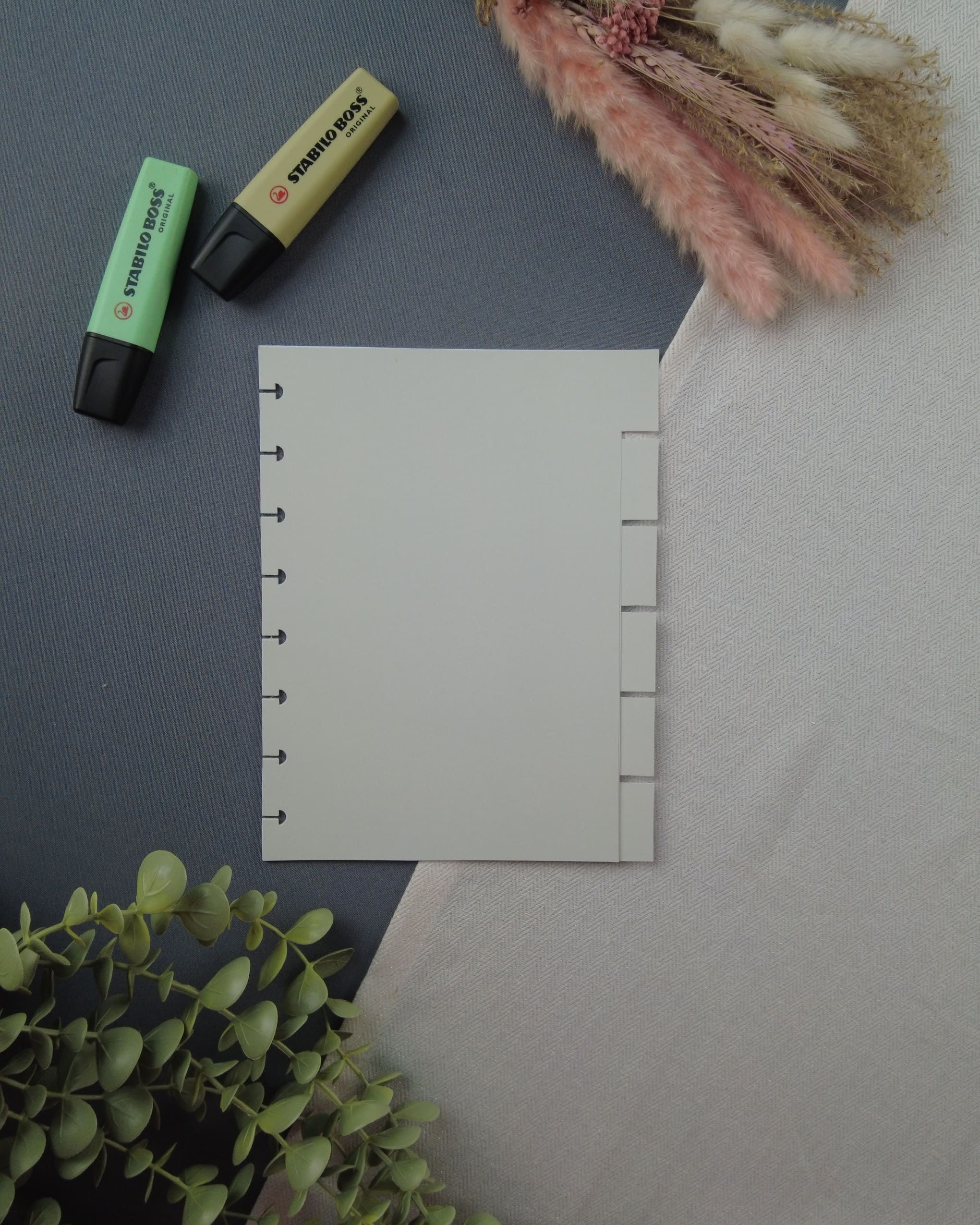 Intercalaires à onglets pour agenda rechargeable A5, classement simple et efficace, vert clair pastel