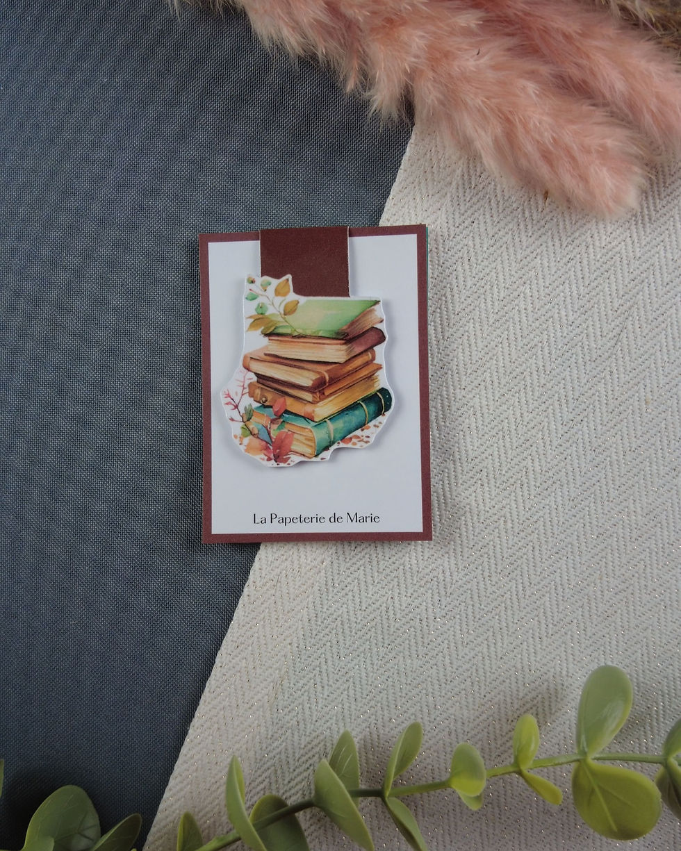 marque page aimanté livres pile de livre 3