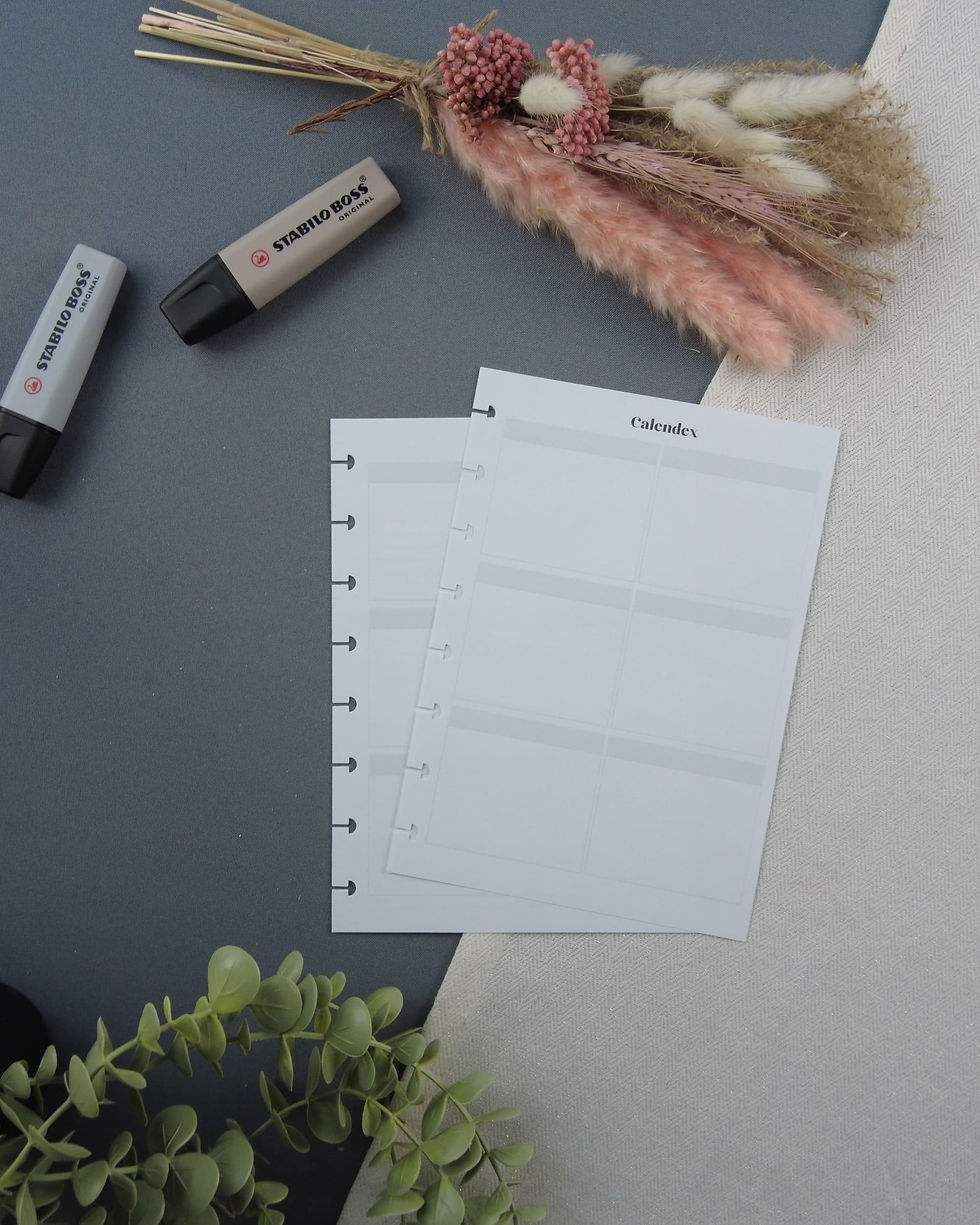 agenda rechargeable personnalisable vue annuelle case recto verso