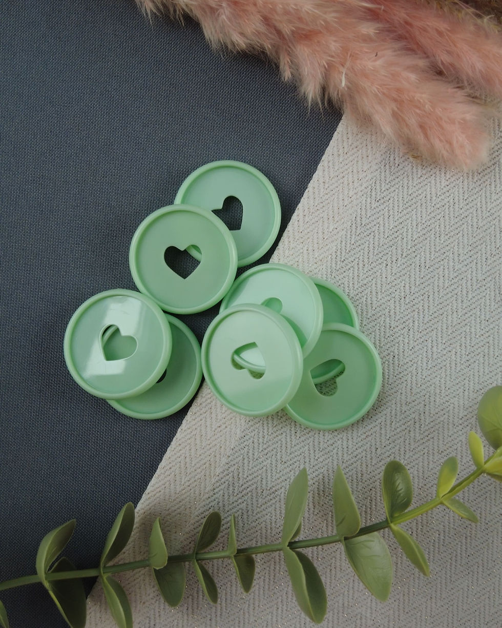 Anneaux rechargeables pour carnets modulables, compatible atoma happy planner, taille M, couleur vert clair pastel