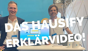 Erklärvideo Thumbnail auf dem Foto sind die Gründer von hausify Frank und Martin