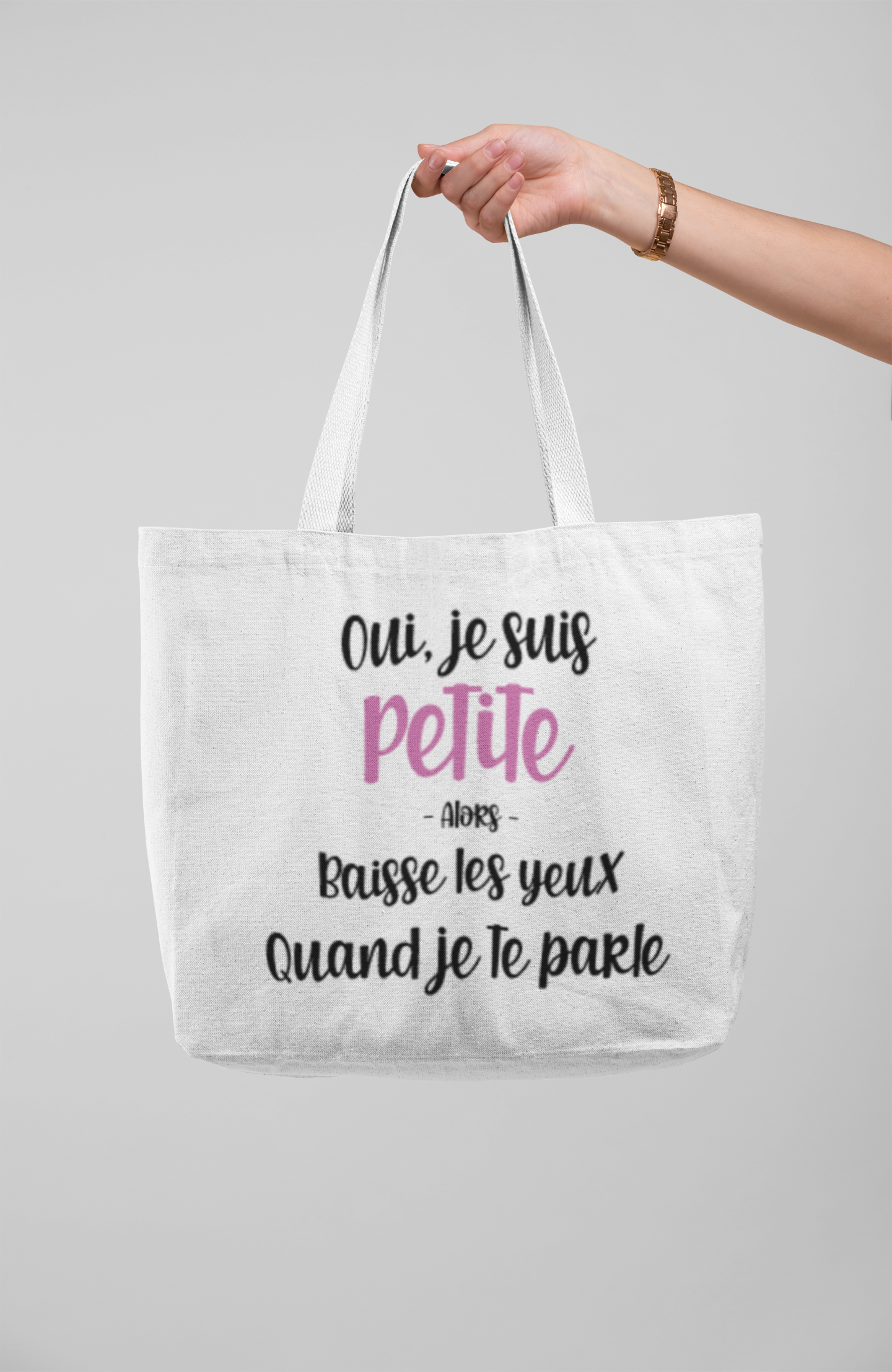 Tote bag Oui, je suis petite