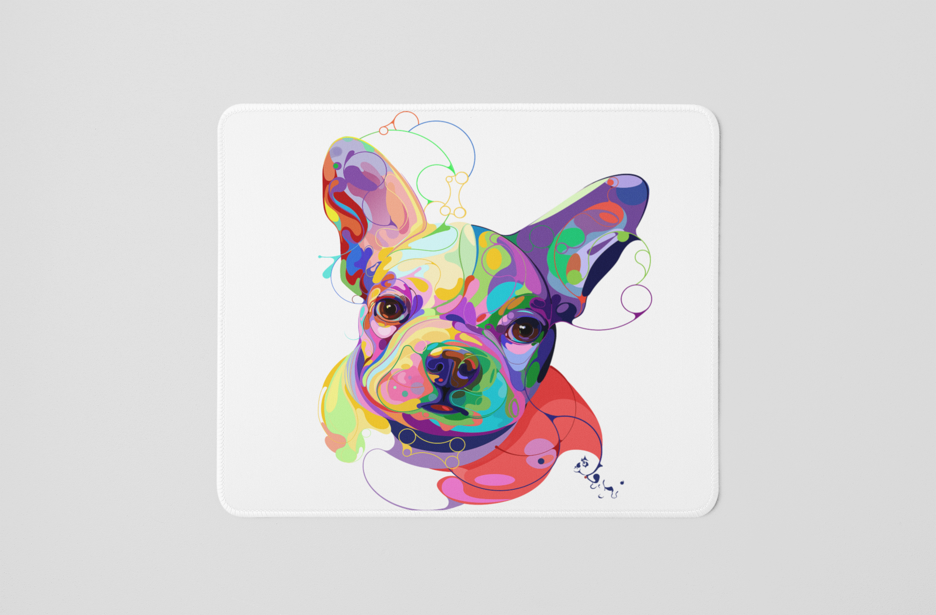 Tapis de souris Chien coloré