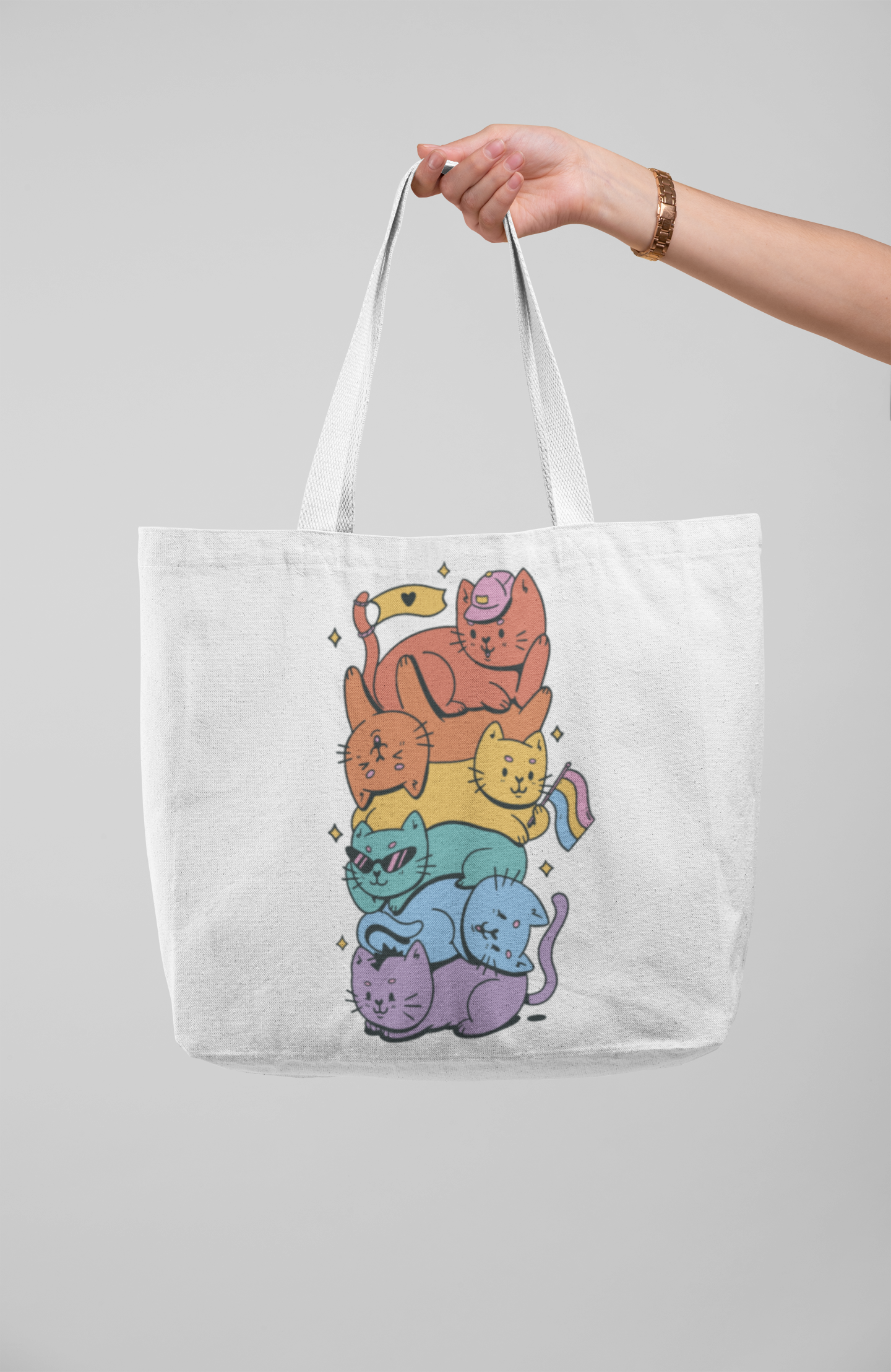 Tote bag Chat LGBT