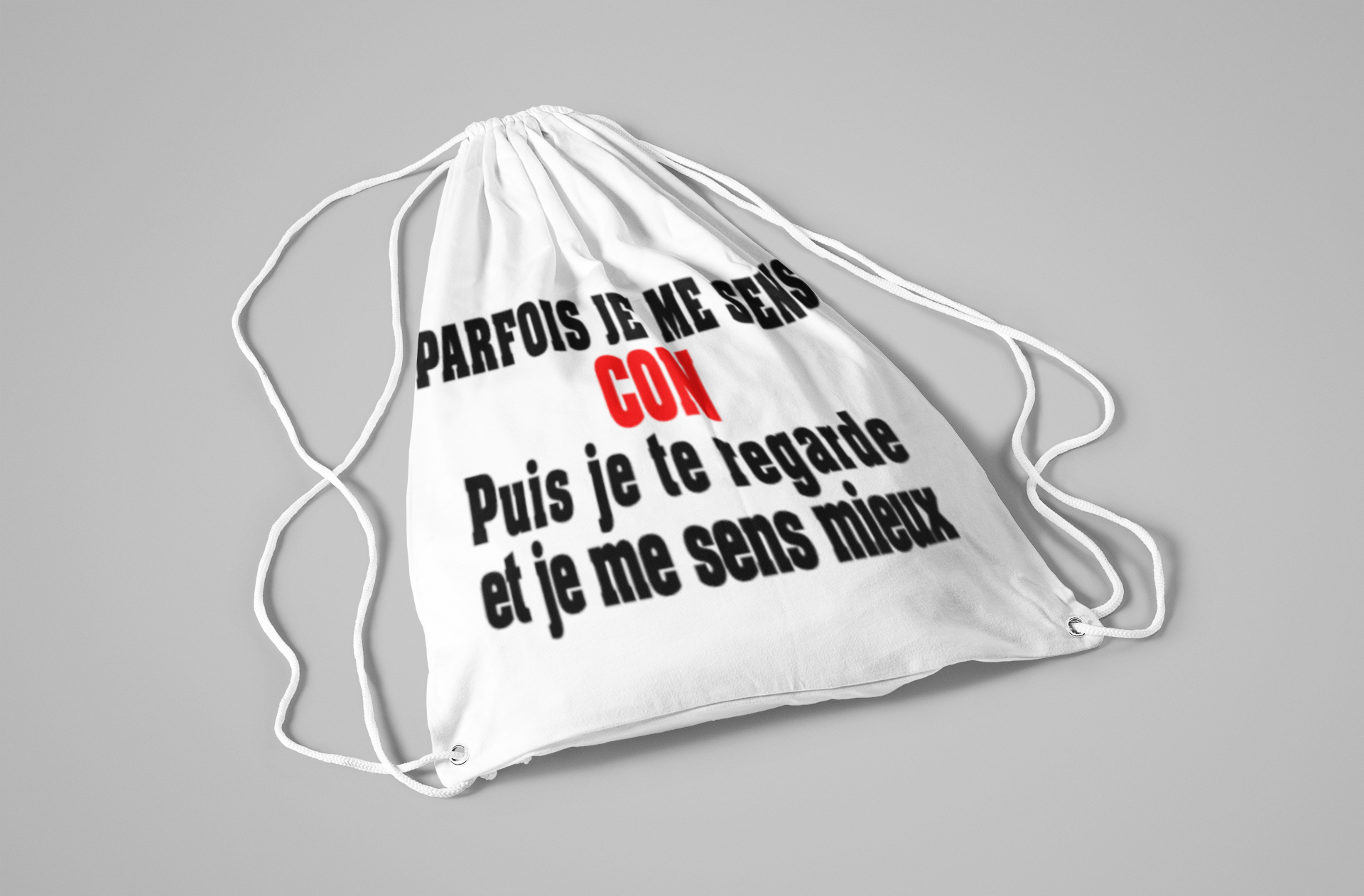 Sac de gym Parfois je me sens con