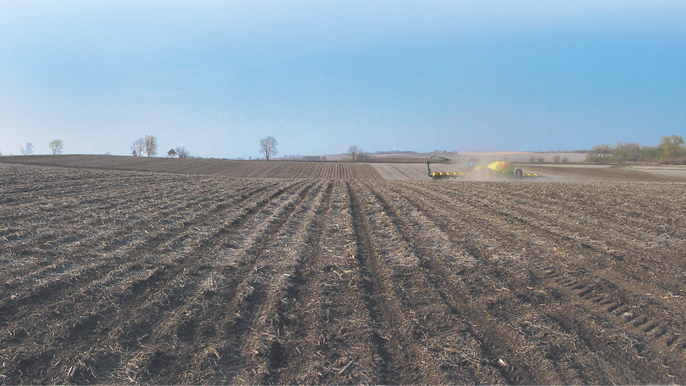 Field with good soil air-water balance