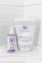 lavender oil and magnesium flakes to help you sleep and soothe sore muscles