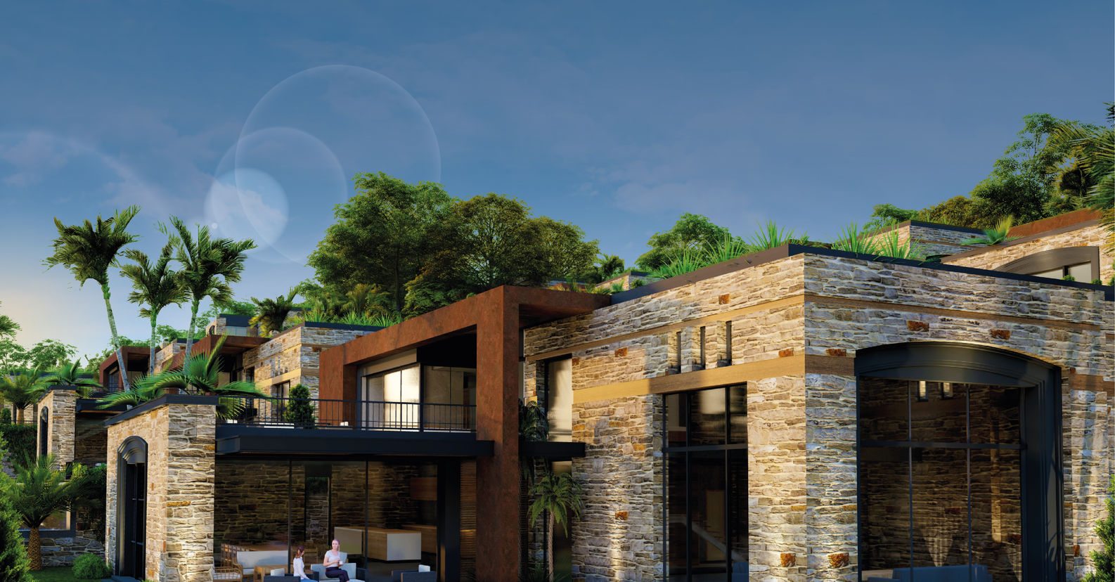 Contemporary luxury villa with private pool and landscaped garden in Bodrum.