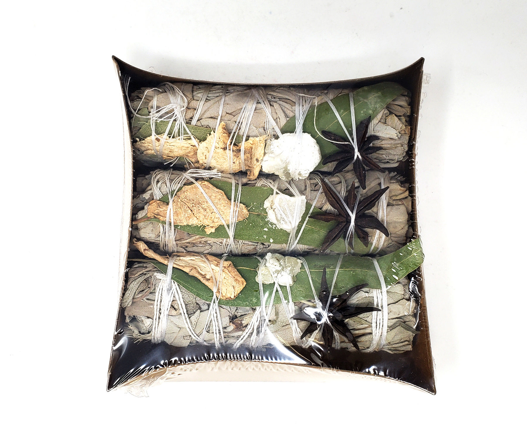 Anise Star, White Sage, Copal Resin, Ginger 4"