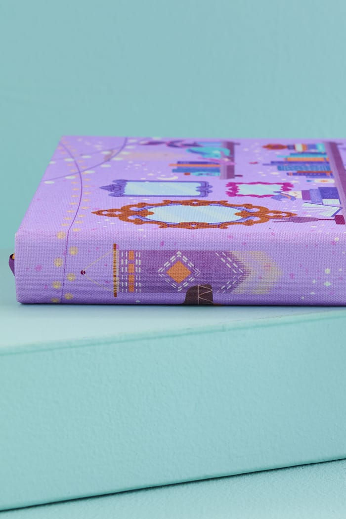 Thumbnail: Dragon Bookshelf Fantasy Fabric Journal