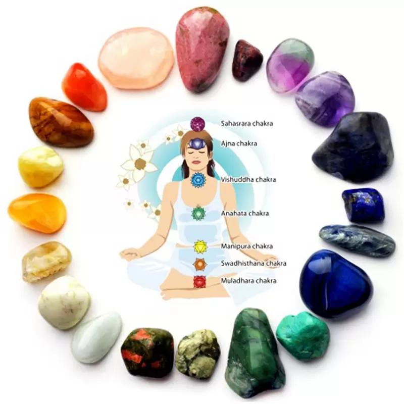 Thumbnail: 7pc Quartz Gemstones Chakra Set