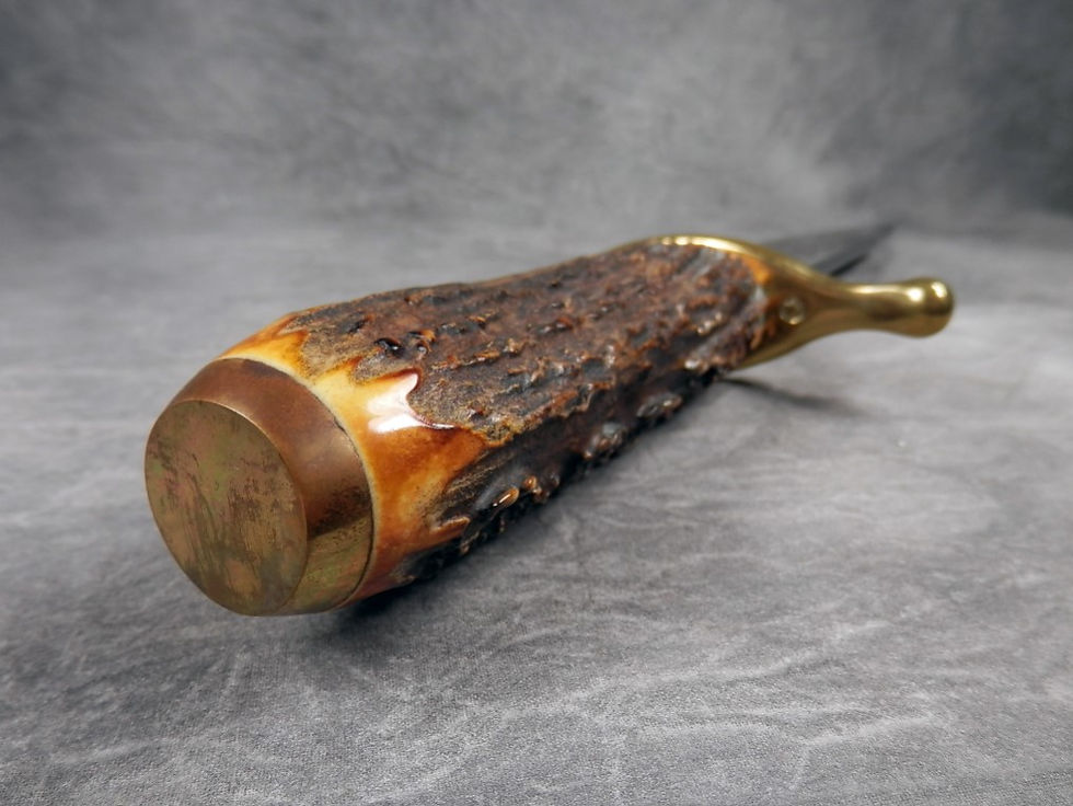 Thumbnail: 1989 CASE XX 100th Annv Ltd Star Spangled Banner Stag Bowie Knife