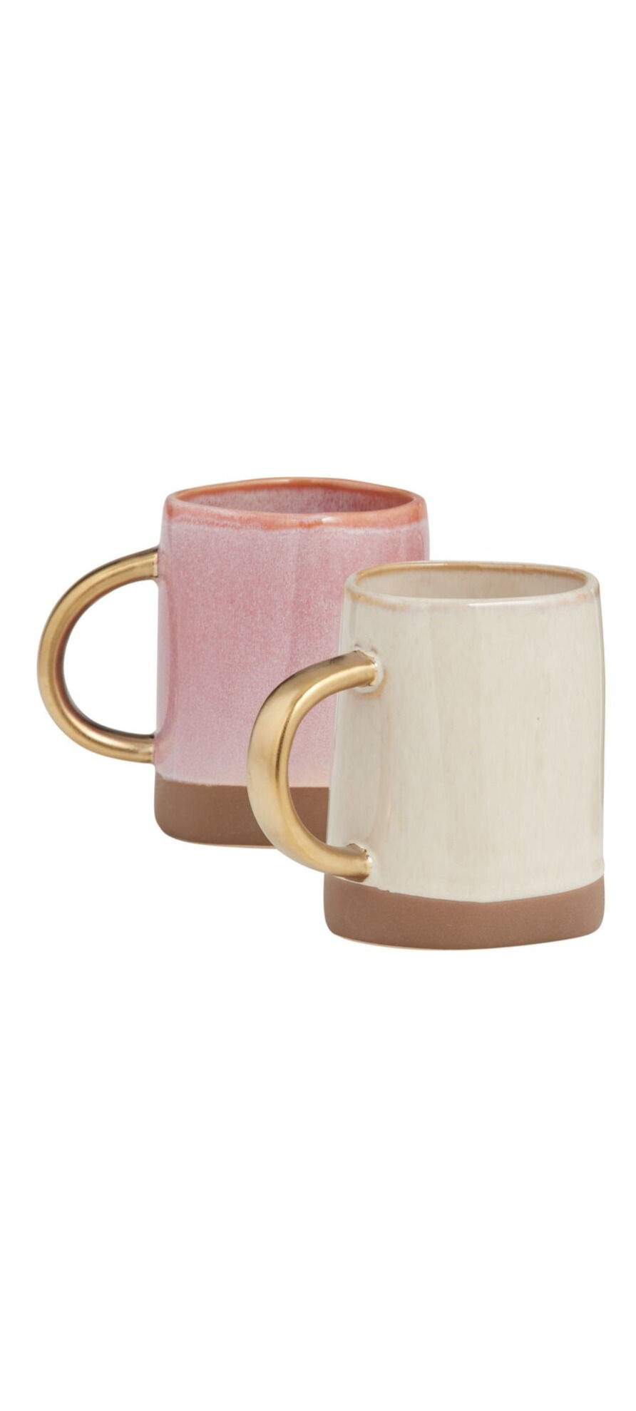 Thumbnail: Handcrafted Gold Handle Ceramic Mug Set Of 4
