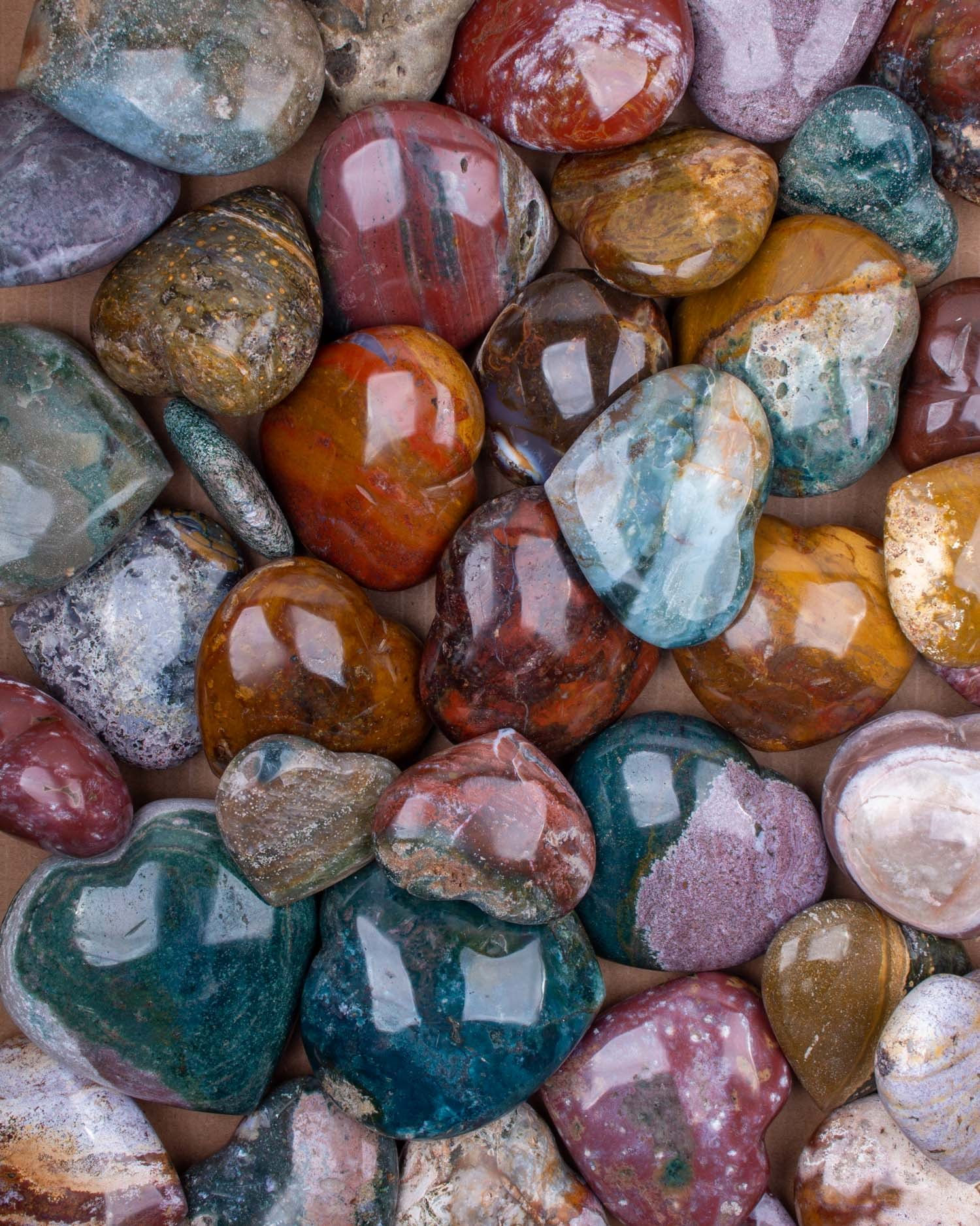 Ocean Jasper Hearts - Large