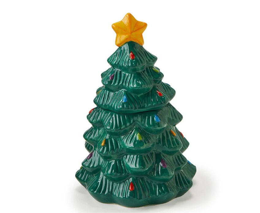 Retro Christmas Tree Cookie Jar