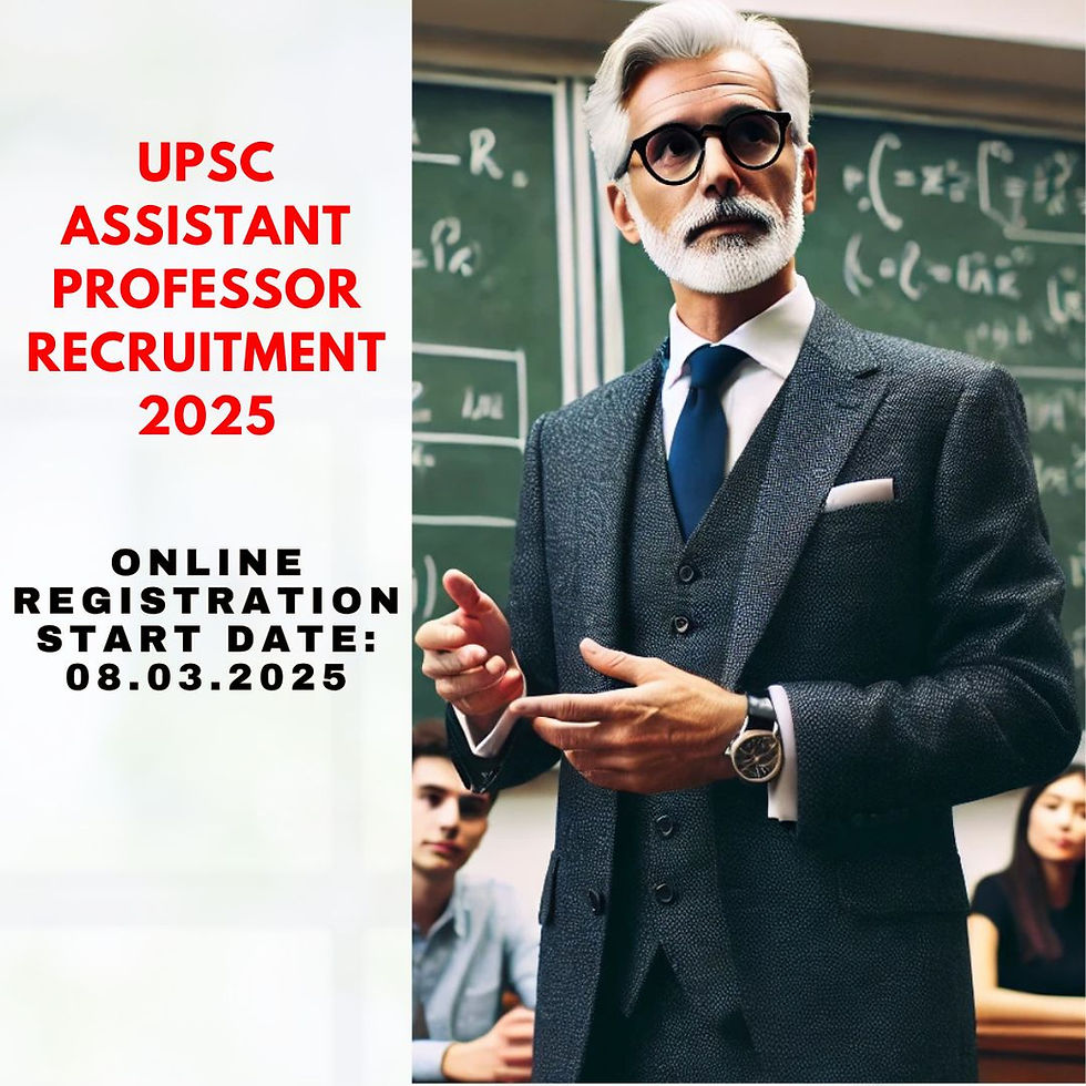 UPSC Assistant Professor Recruitment 2025