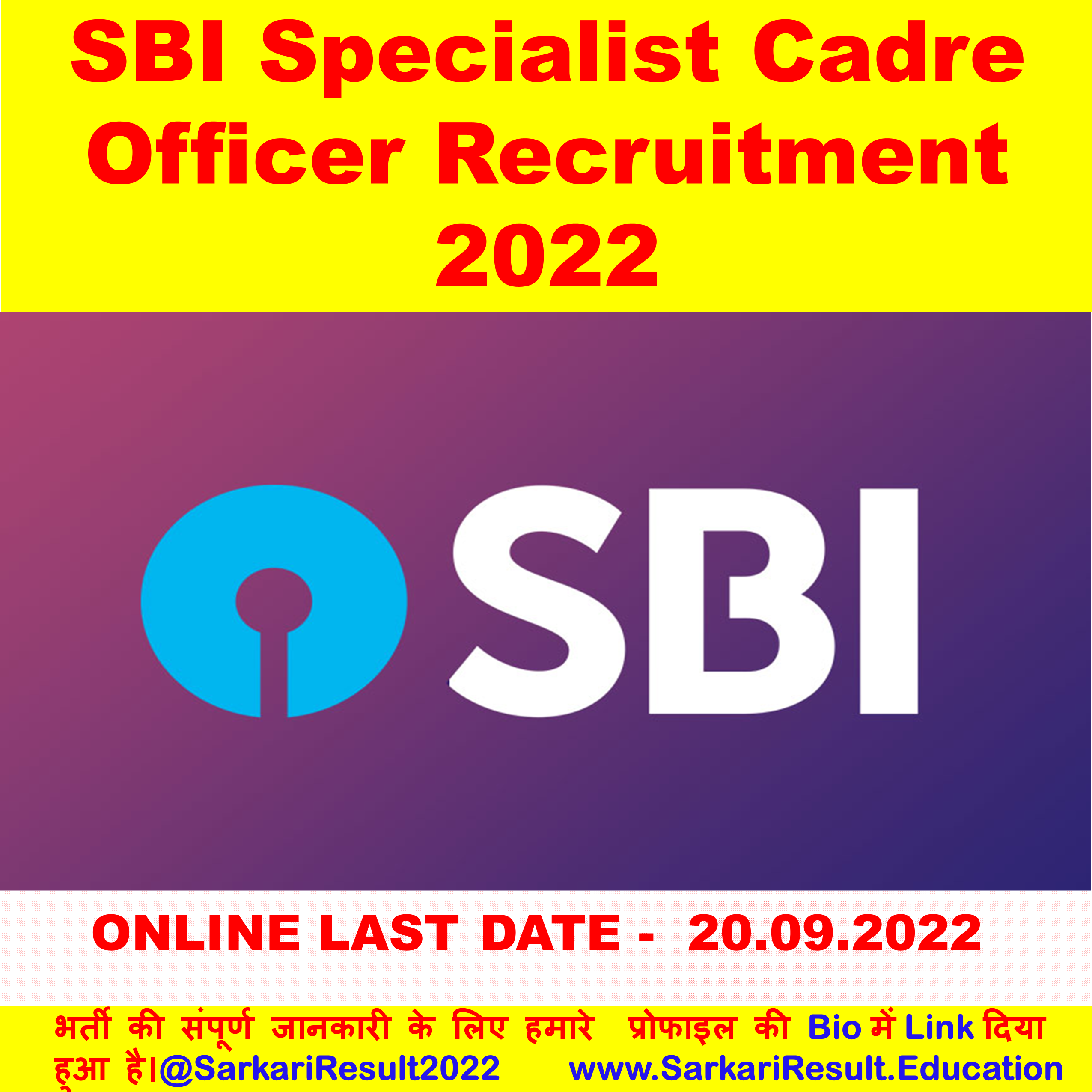 SBI Specialist Cadre Officer Recruitment 2022 content media