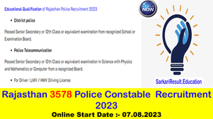 Rajasthan Police Recruitment 2023