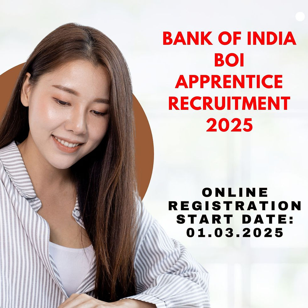 Bank of India BOI Apprentice Recruitment 2025