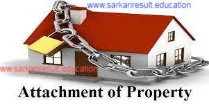 When can the property of absconding person be attached?