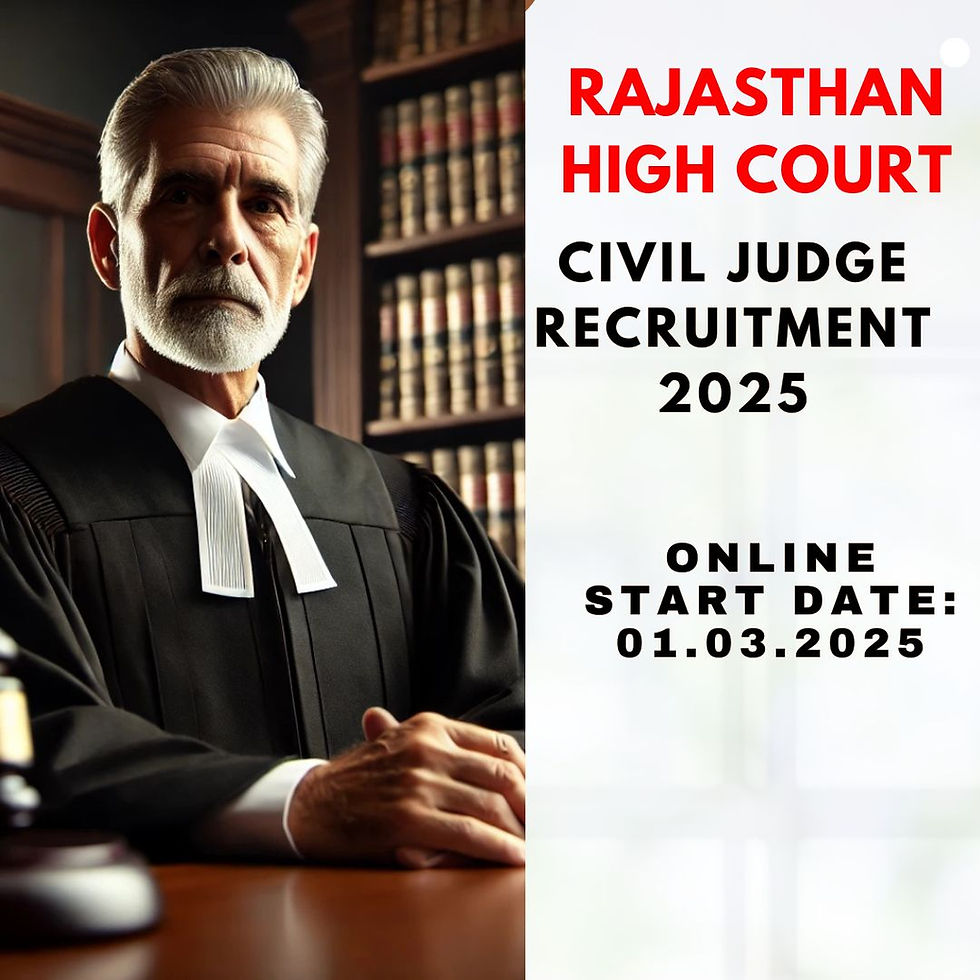 Rajasthan High Court Civil Judge Recruitment 2025