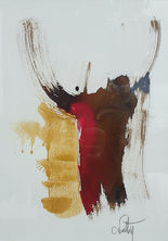 peinture acyrlique calligraphie brou de noix