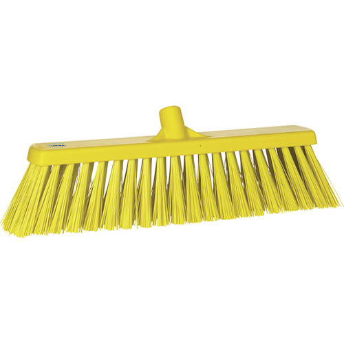 Vikan Yellow Broom Stiff Bristled woodenterprise