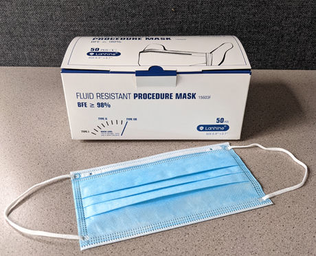 ASTM Level 2 Blue 3 Ply Disposable Earloop Mask