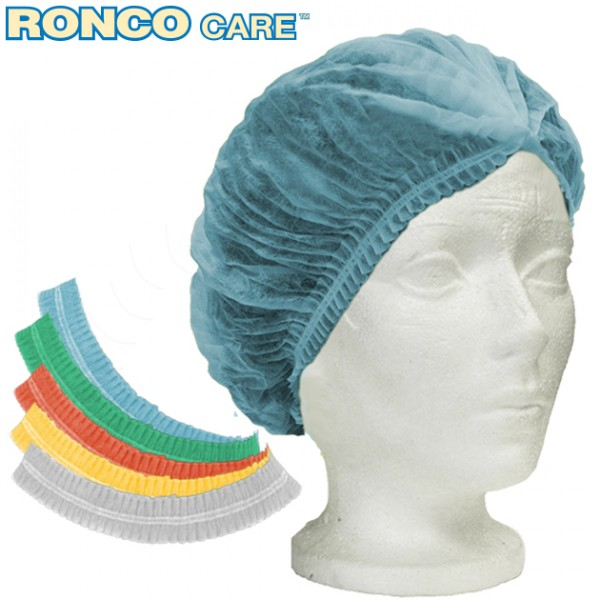 RONCO CARE Polypropylene Pleated Bouffant Cap
