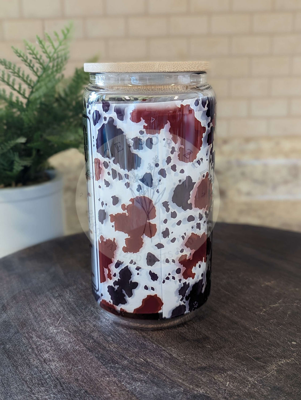 Thumbnail: Cow Spots Coffee Glass Can