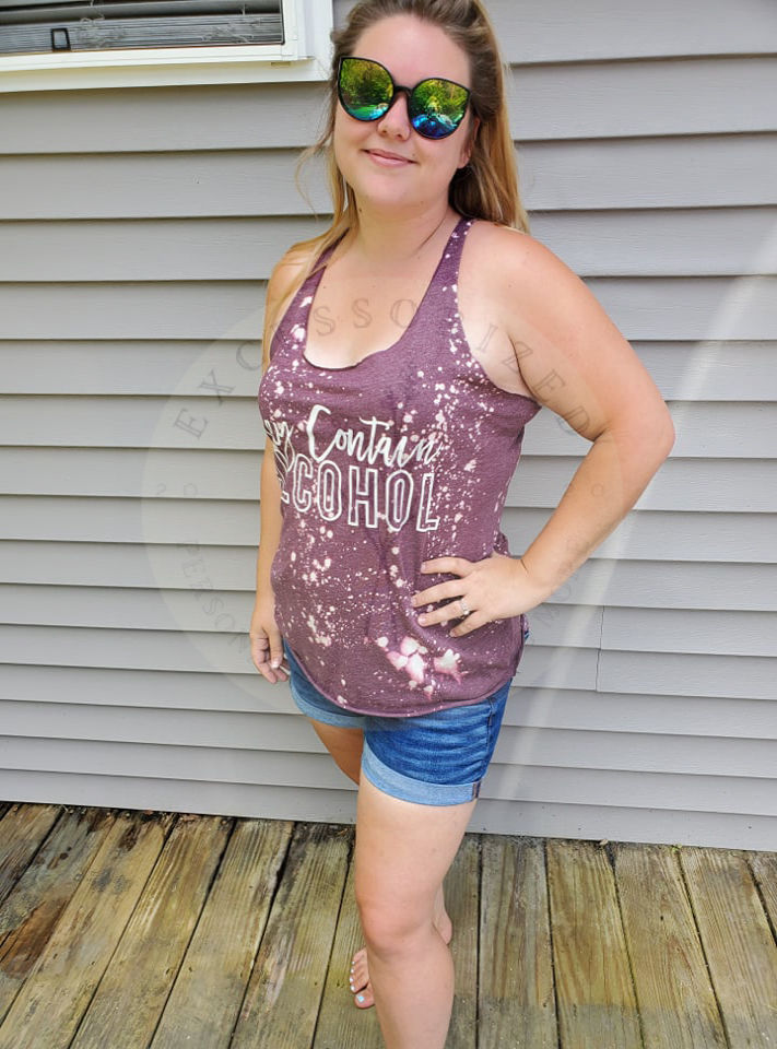 May Contain Alcohol Bleached Tank