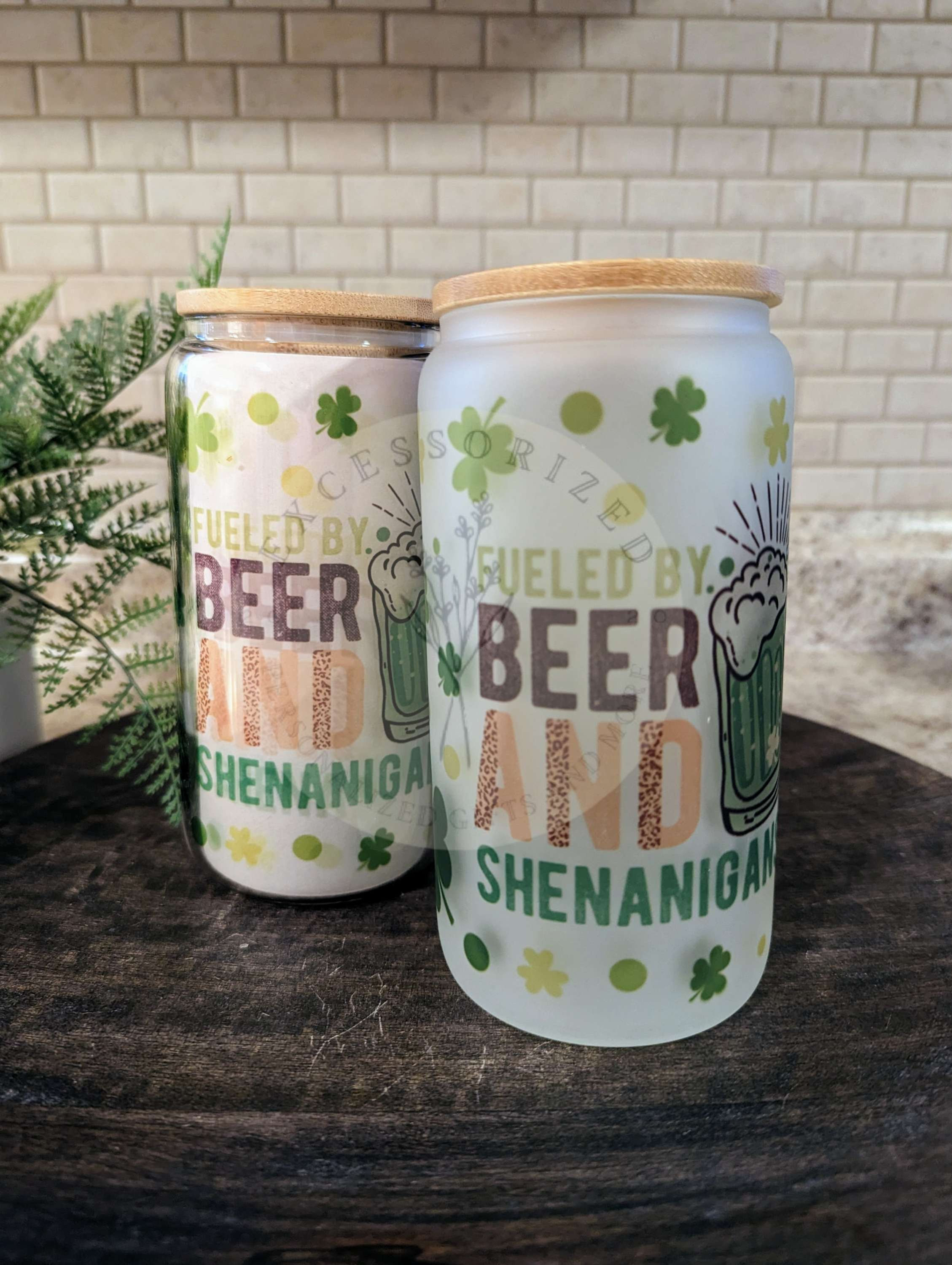 Beer & Shananigans Glass Can