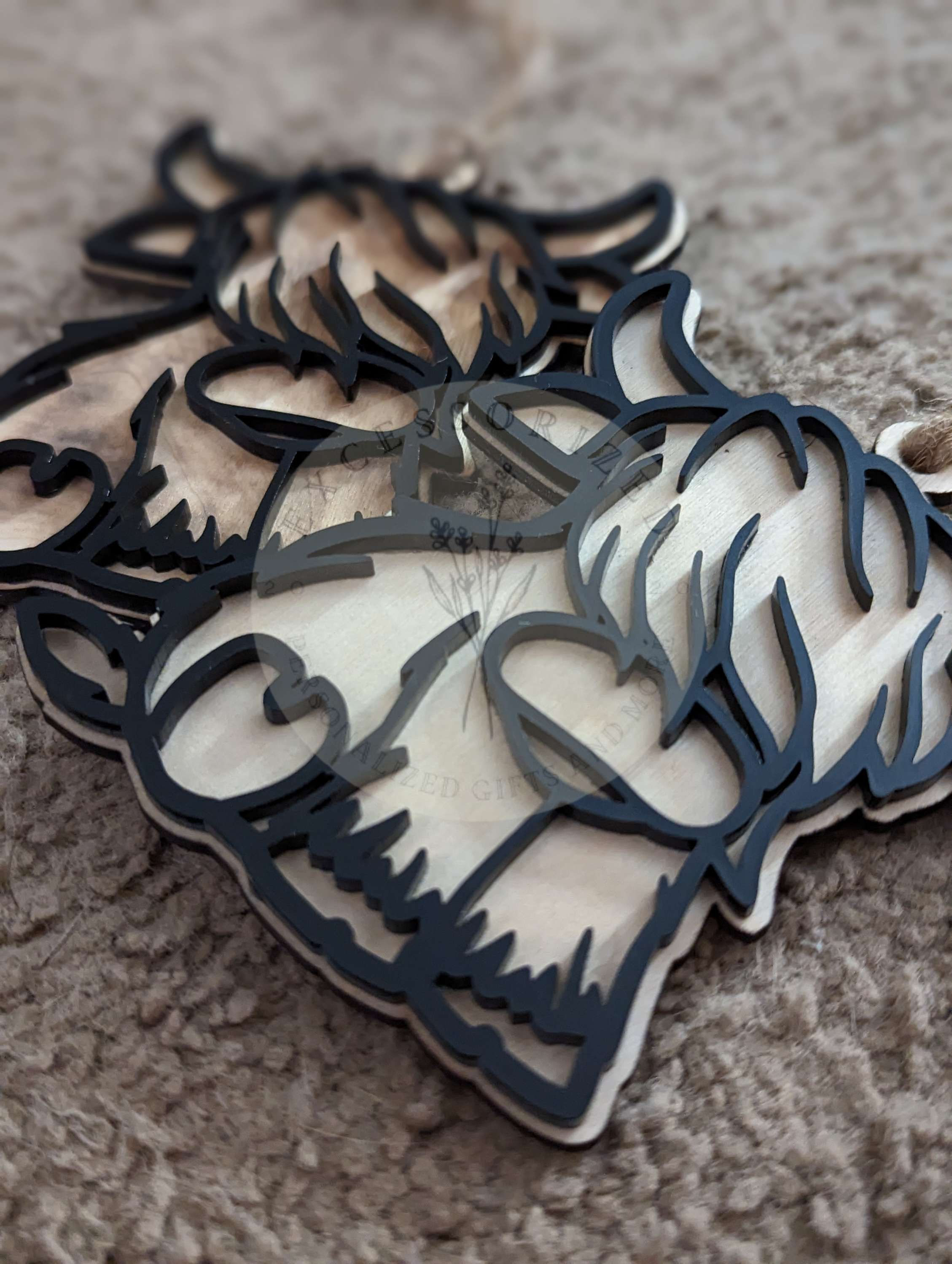 Highland Cow Ornament/ Car Charm