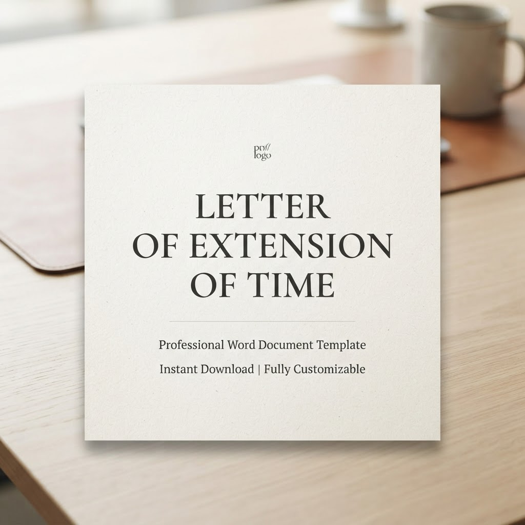 Letter of Extension of Time