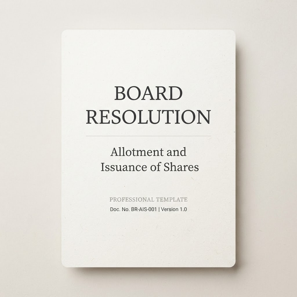 Board Resolution - Allotment and Issuance of Shares