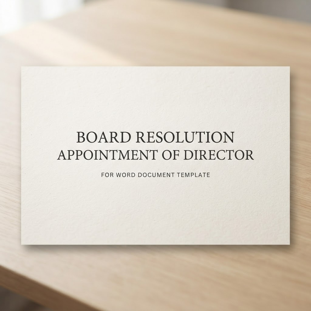 Board Resolution - Appointment of Director