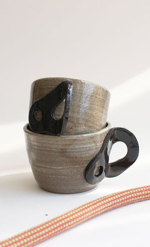 bolt cup ceramic pottery handmade