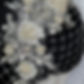 close up of embellished lace birdcage veil