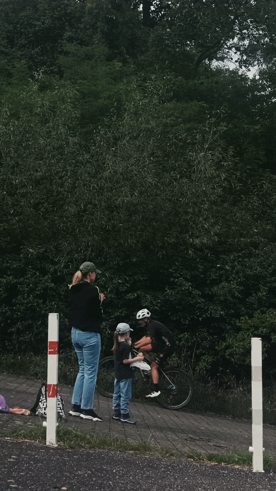 cyclist steep uphill