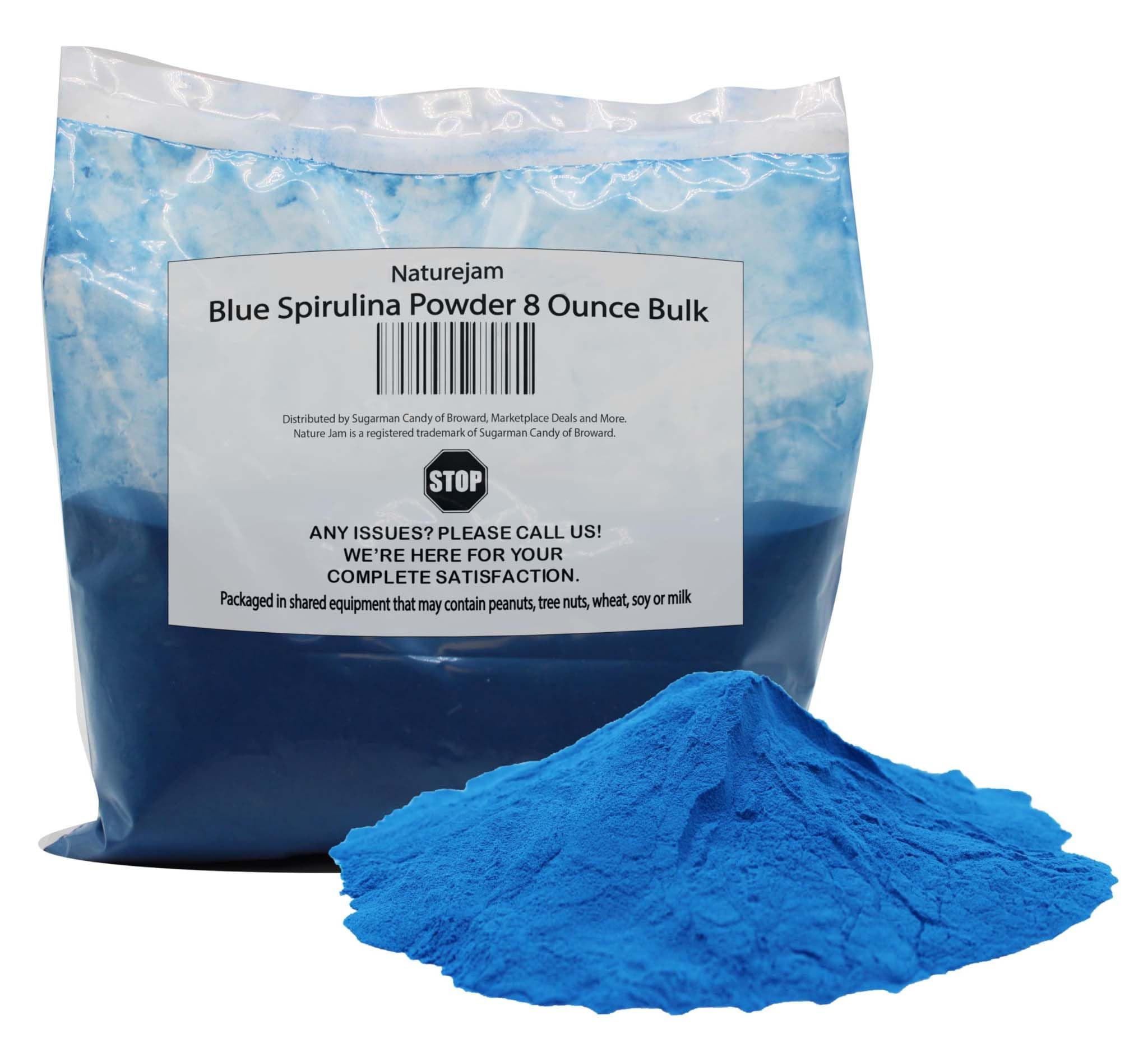 Naturejam Organic Blue Spirulina Powder 8oz - Culinary Grade Smoothies