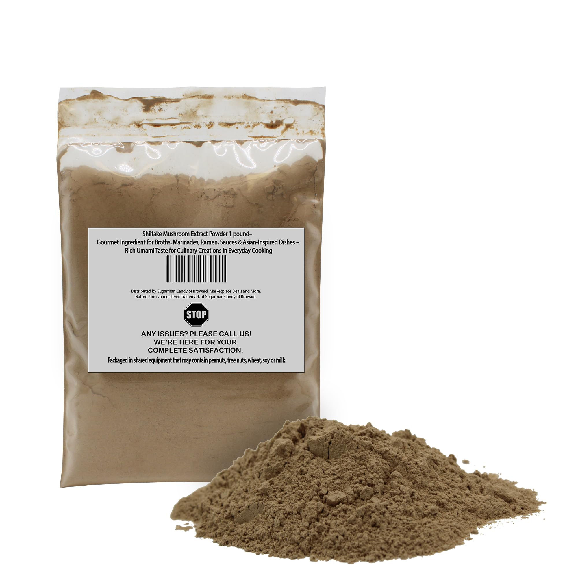 Shiitake Mushroom Extract Powder 1lb - Rich Umami for Broths & Marinades