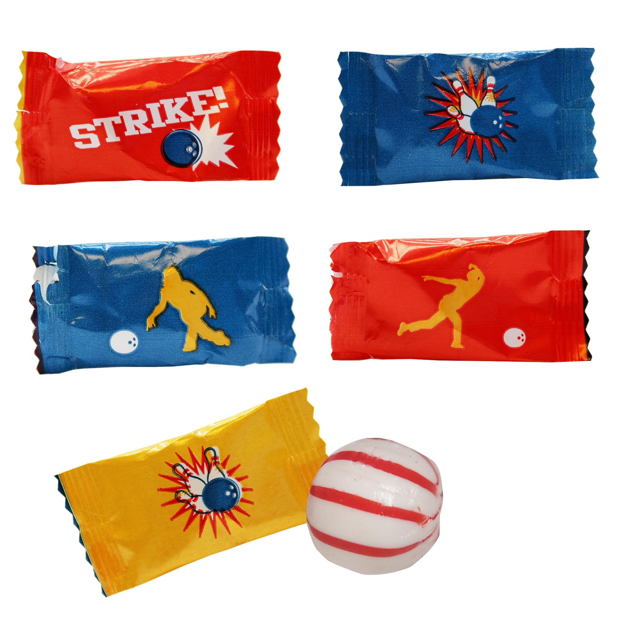 Bowling Themed Peppermints 100 Count - Individually Wrapped Party Mints