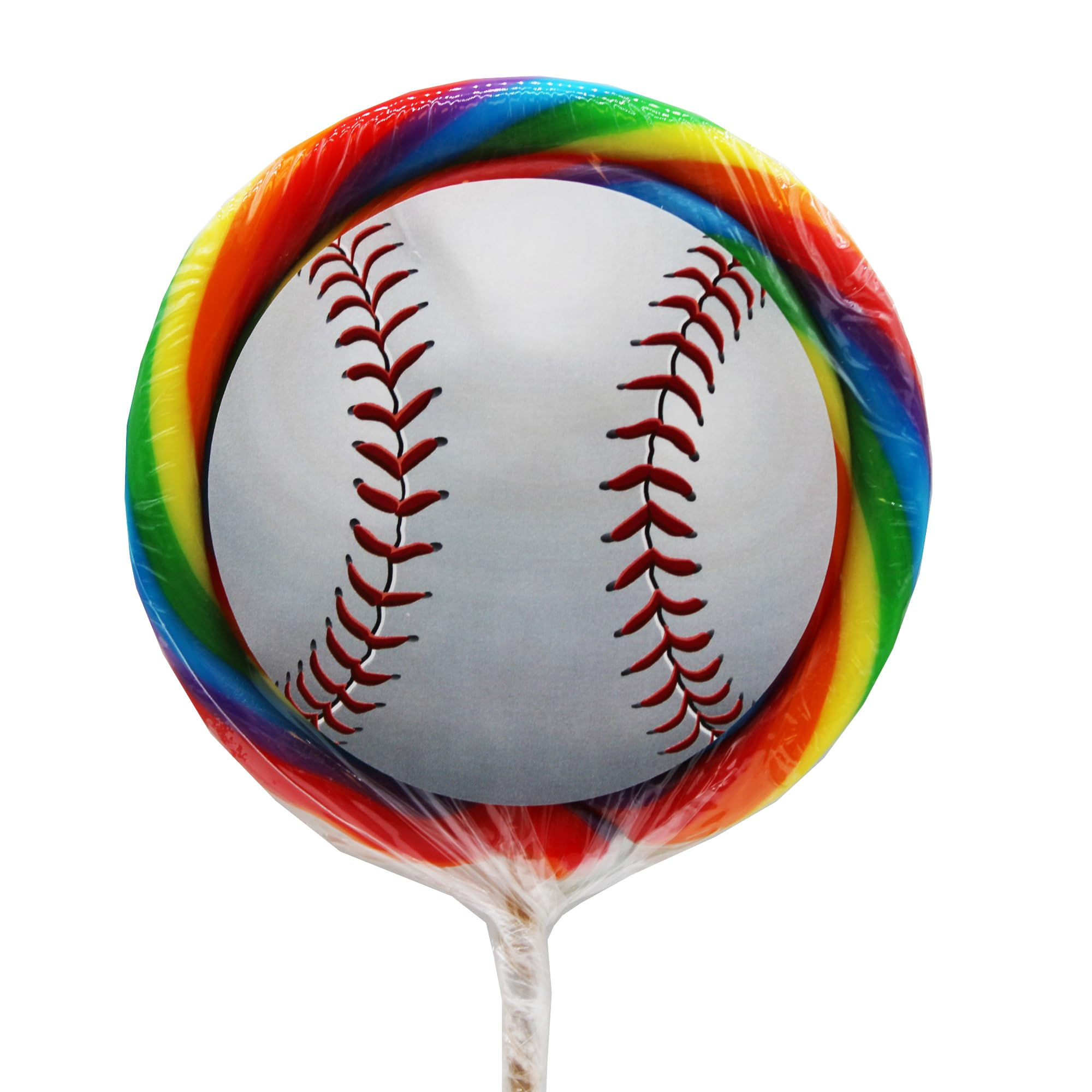 Naturejam Baseball 4 Inch Lollipop - Sports Themed Game Day Hard Candy